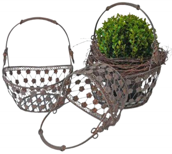 Henkelkorb Tecla 3er Set - Gartendekoration